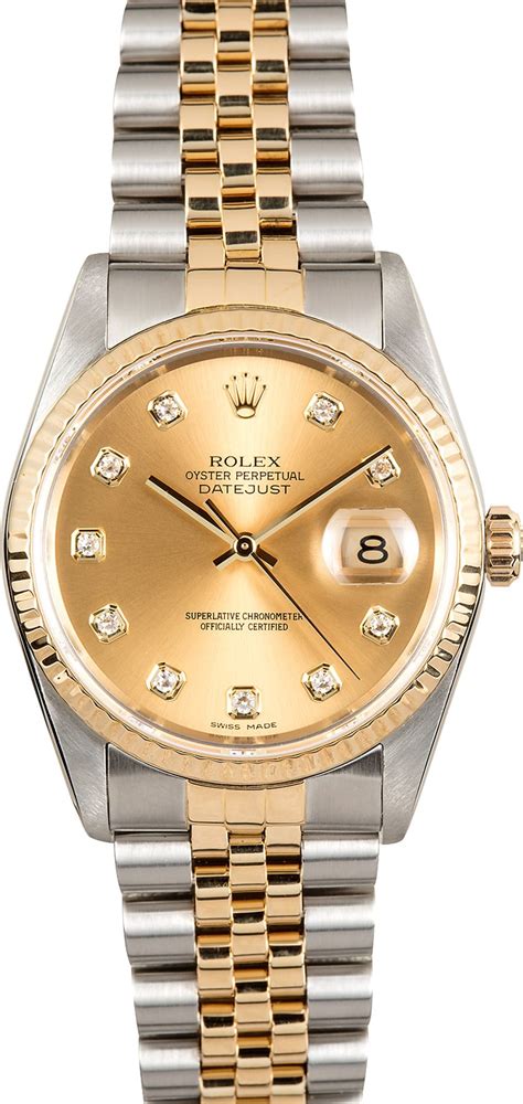 rolex ladies datejust champagne dial|Rolex 16233 day date.